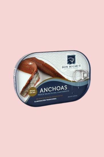 Cantabrian Anchovies Don Bocarte in Olive Oil, Low-salt (198 gr - 26/28 fillets)