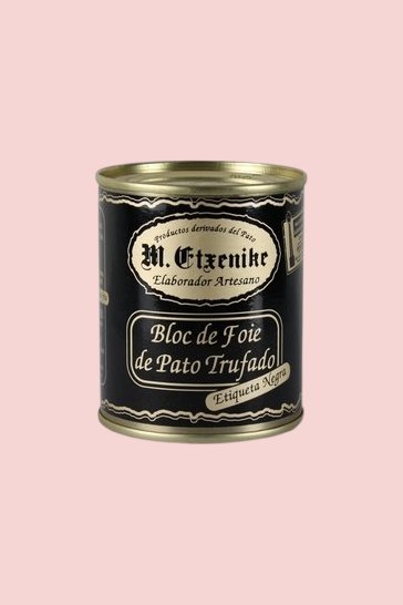 Block of Duck Foie Gras with Truffles Etiqueta Negra M. Etxenike 130 gr