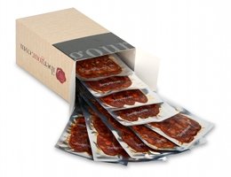 Open box of Chorizo Iberico Bellota from Extremadura - 100-gram Pack