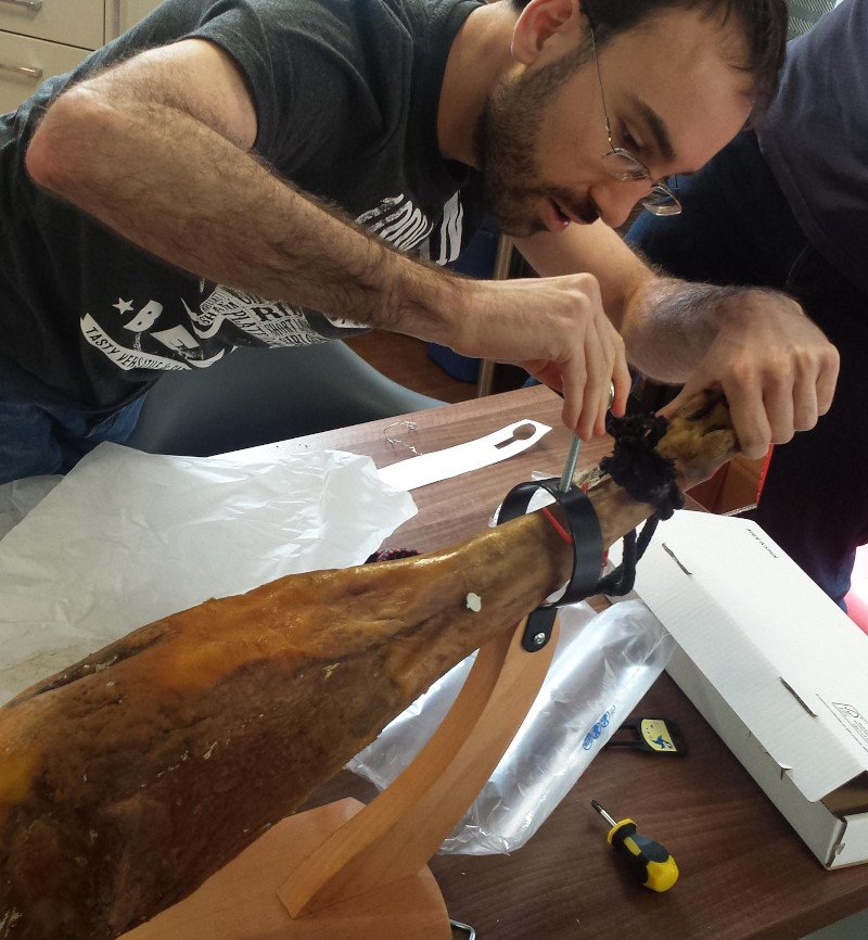 Office ham (round 2)! A lovely looking leg from @ibergour has arrived after much anticipation from our hungry devs.