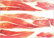 Slices of jamon de Jabugo